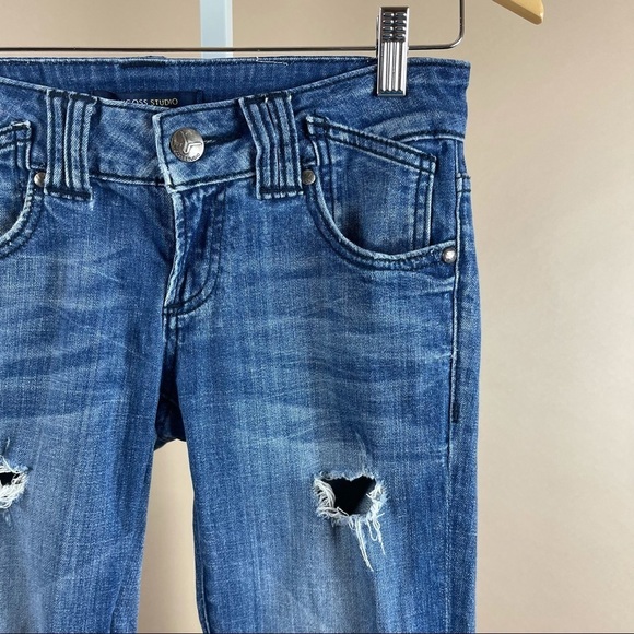 Vigoss Size 26 The Thompson Roll Cigarette Distressed Jeans Grunge Low Rise - Picture 10 of 10
